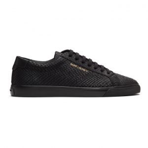 Saint Laurent Black Python Andy Sneakers (650078 16E10)