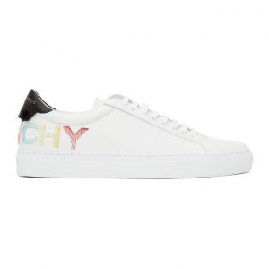 Givenchy White Embroidered Logo Urban Street Sneakers (BH004JH0T3)