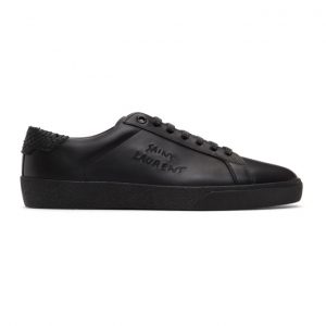 Saint Laurent Black Snake Court Classic SL/06 Sneakers (650003 0ZS11)