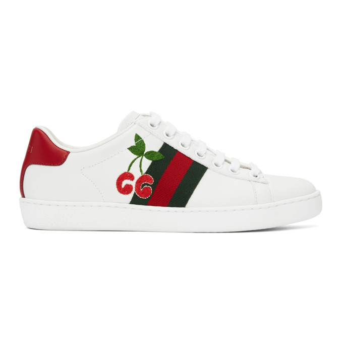 Gucci Off-White Cherry Ace Sneakers (653135 1XG60)