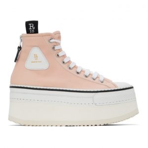 R13 Pink Platform High-Top Sneakers (R13S0071-PNK)