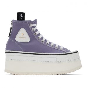 R13 Purple Platform High-Top Sneakers (R13S0071-006)