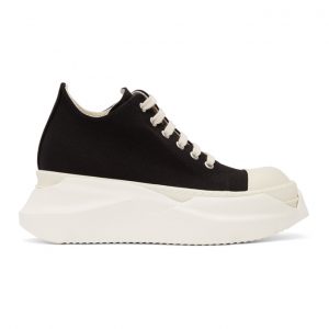 Rick Owens Drkshdw Black Abstract Low Sneakers (DS21S2842 TNAP)