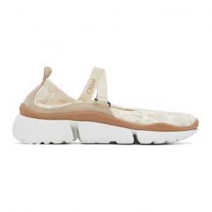 Chloe Off-White Lace Sonnie Ballet Sneakers (CHC21S414D2)