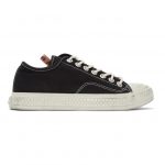 Acne Studios Black Canvas Low-Top Sneakers (AD0347-)