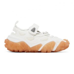 Acne Studios SSENSE Exclusive White and Pink Velcro Sneakers (AD0348-)