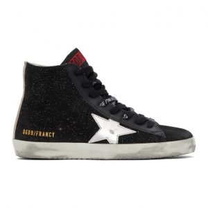 Golden Goose Black Glitter Francy Sneakers (F00113.F000257.90173)