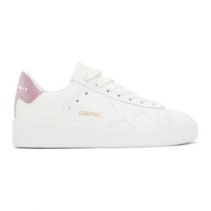 Golden Goose White and Pink Purestar Sneakers (GWF00197.F000837.10310)