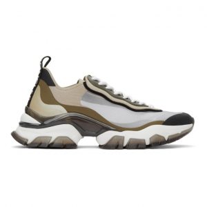 Moncler Beige and Khaki Leave No Trace Light Sneakers (4M732 – 00 – 02SR3)
