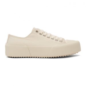 Jil Sander Off-White Canvas Sneakers (JS33165A_13100)