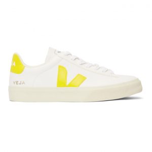 Veja White and Yellow Campo Sneakers (CP052290B)