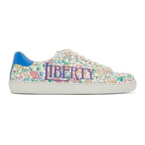 Gucci White Liberty London Edition Ace Sneakers (636357 2IT10)