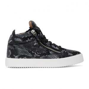 Giuseppe Zanotti Grey Python May Kriss High Top Sneakers (RU70009 84844)