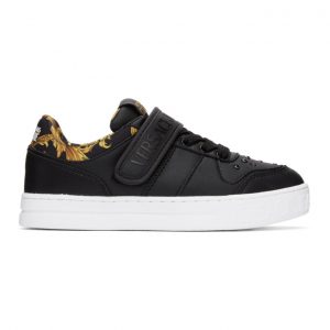 Versace Jeans Couture Black Baroque 88 Court Sneakers (EE0VWASK3E71924)