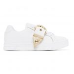 Versace Jeans Couture White and Gold Buckle Sneakers (EE0VWASK9E71957)