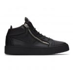 Giuseppe Zanotti Black Grained Kriss High-Top Sneakers (RU70009 77560)