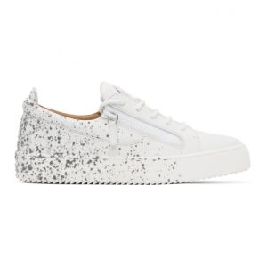 Giuseppe Zanotti White Frankie Spray Sneakers (RU00024 88169)