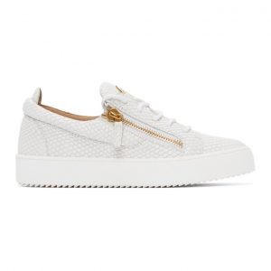Giuseppe Zanotti White Croc Frankie Sneakers (RU70000 77649)