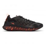Reebok Classics Black and Orange Zig Kinetica 21 Sneakers (FX9363)