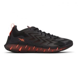 Reebok Classics Black and Orange Zig Kinetica 21 Sneakers (FX9363)