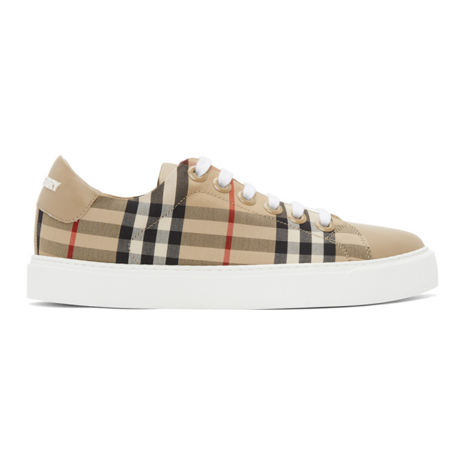 Burberry Beige Vintage Check Albridge Sneakers (8038866)