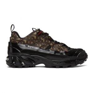 Burberry Brown E-Canvas Monogram Arthur Sneakers (8020678)