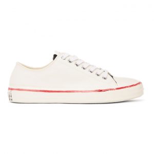 Marni Off-White Graffiti Low-Top Sneakers (SNZW006802 P3571)