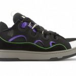 Lanvin Leather Curb Black Purple