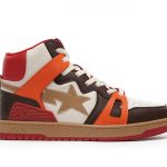 A Bathing Ape Bape Sta 93 Hi Red Orange Light Sand