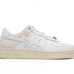 A Bathing Ape Bape Sta Low Suede Heel White