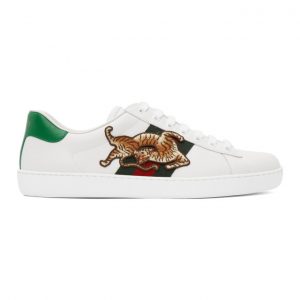 Gucci White Tiger Ace Sneakers (649052 0FI60)