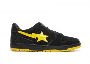 A Bathing Ape Sk8 Sta Black Electric Yellow