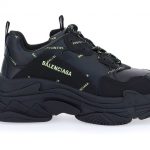 Balenciaga Triple S Allover Logo Black Green