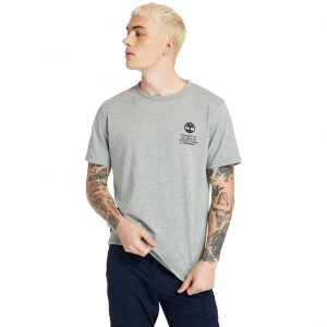 Timberland T-shirt Mit Stiefel-print Im Archiv-stil Am Rücken Grau (A2E6E052)