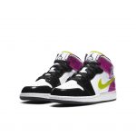 Jordan 1 Mid White Black Cyber Pink (GS)