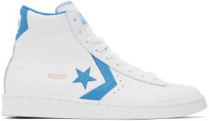 Converse Pro Leather Hi White Coast Blue (2020) (166813C)