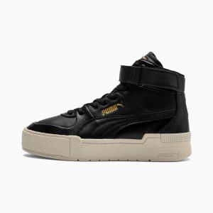 Puma Cali Sport Top Warm Up Damen Schwarz/Weiß/Gold (373436-06)