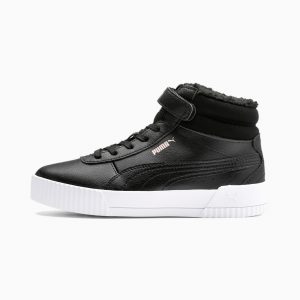 Puma Carina Fur Mid Kinder Gold/Rosa/Schwarz (309684-01)