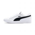 Puma Smash v2 Leder Damen  Weiß/Schwarz (365208-01)