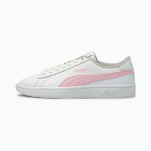 Puma Smash v2 Youth Weiß/Rosa (365170-28)