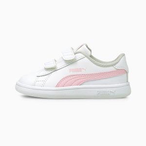 Puma Smash v2 Kinder Weiß/Rosa (365174-28)