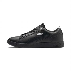 Puma Smash v2 Leder Damen  Schwarz (365208-03)