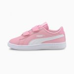 Puma Smash v2 Leder Kinder  Rosa/Weiß (365173-24)