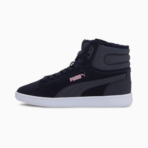 Puma Vikky v2 Mid Fur Youth Mädchen  Blau/Rosa/Weiß (370622-04)