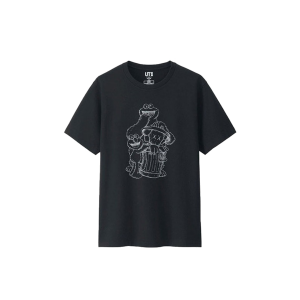 KAWS x Uniqlo x Sesame Street Companion Trash Can Outline Tee (Japanese Sizing) Black (FW17) (FW17)