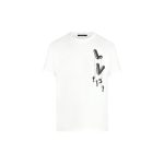 Luxury Floating LV Printed T-Shirt Tee White (2021) (1A8P8W)