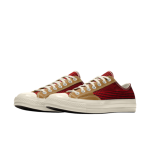 Converse Custom Hacked Plaid Chuck 70 Low Top Red Red ((169922C))