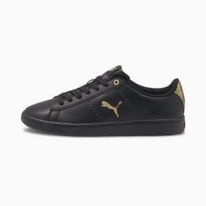 Puma Vikky v2 Cat Metallic Damen  Schwarz/Weiß/Gold (375913-02)