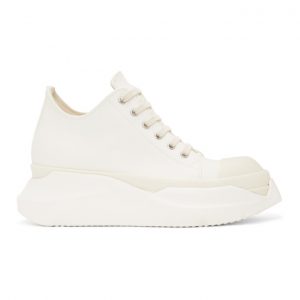 Rick Owens Drkshdw White Abstract Low Sneakers (DU21S2842 RUHPM)