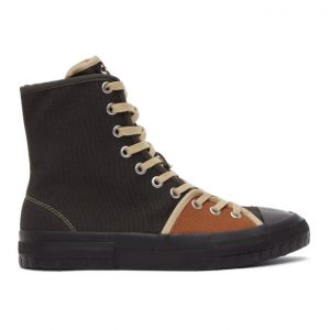 CamperLab Brown and Orange Twins Hi Sneakers (K300388-002)